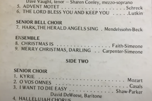 Advent Motet - West High Choir 1973-74